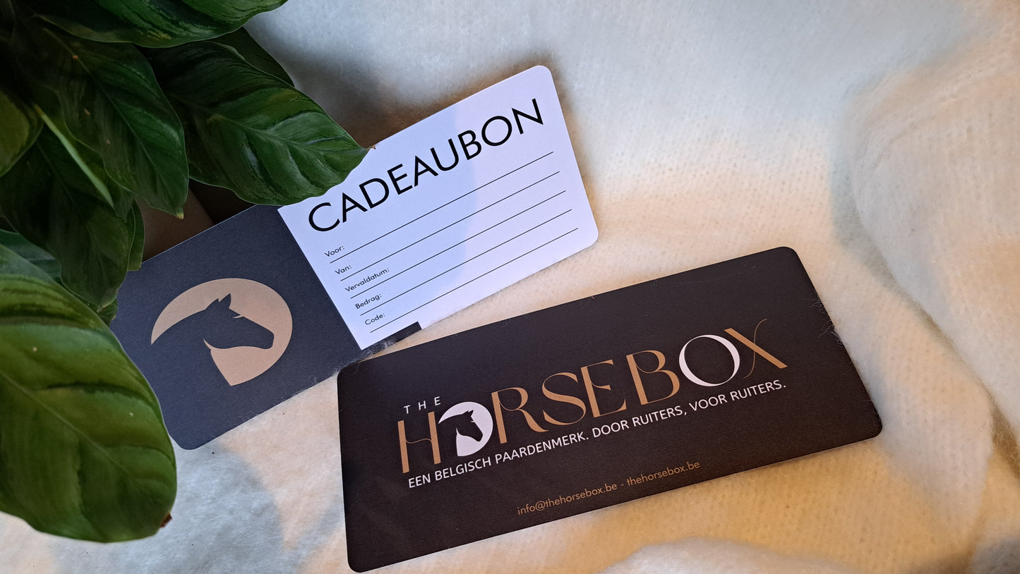 CADEAUBON van THE HORSEBOX met stijlvolle ontwerpen voor paardenliefhebbers